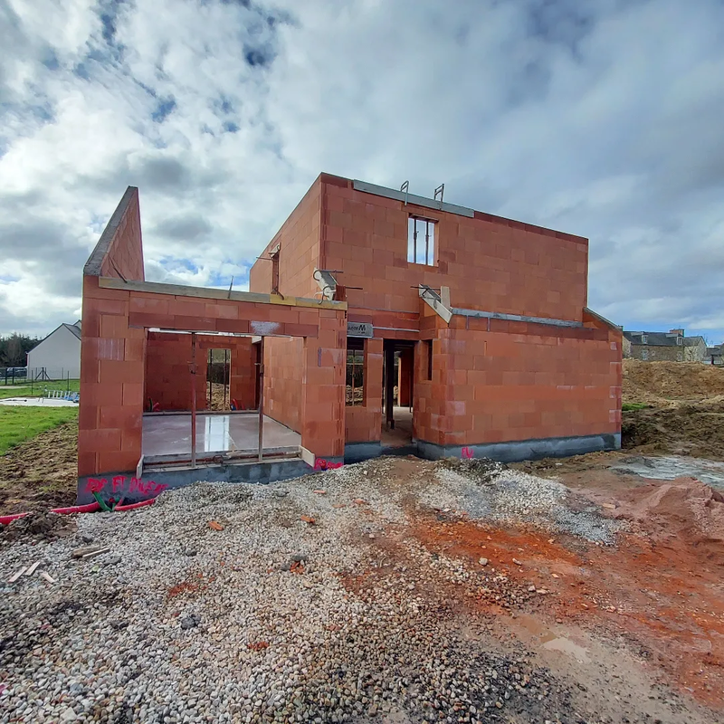 Construction d'une maison en BIO brique BGV sur la commune de Landebia